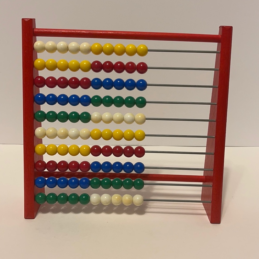 Kids Wooden Bead Abacus Educational Math Counting 100 Colorful